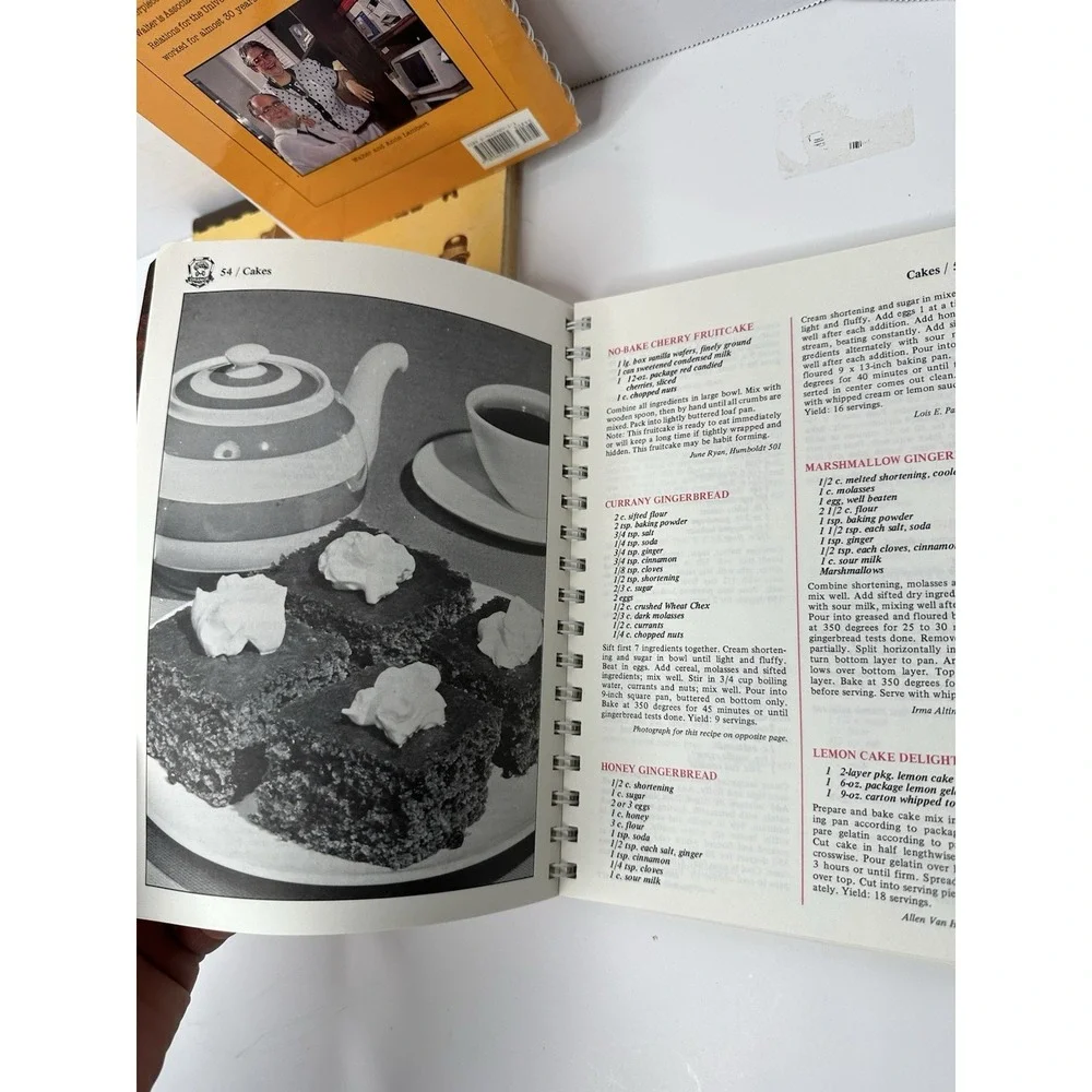 Vintage Church Community Spiral Bound Cookbooks Lot California Grange 1980s 5pc
